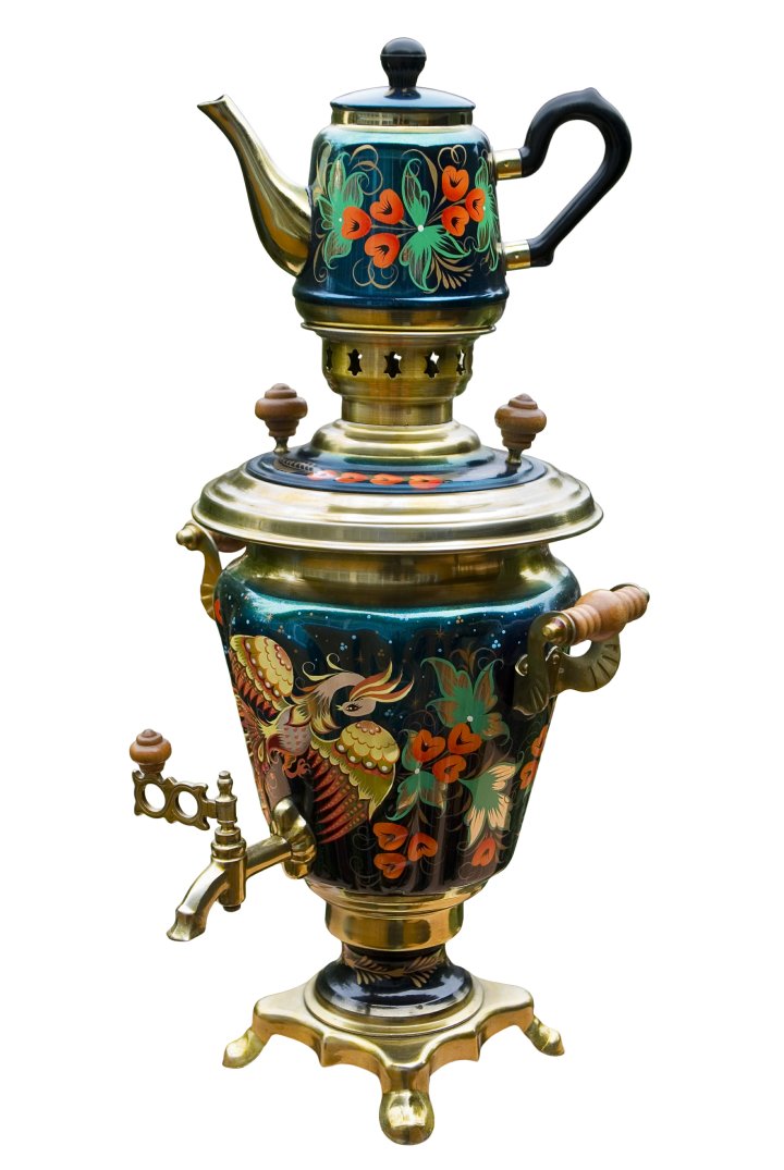 Russian samovar, isolated on the white background